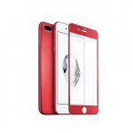 Wholesale iPhone 8 Plus / 7 Plus Full Soft Edge Cover Tempered Glass Screen Protector (Apple Red)